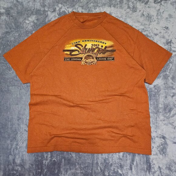 STURGIS Black Hills Rally 73rd Anniversary 2013 T-shirt NO TAG Fits Like XXL - Picture 1 of 7